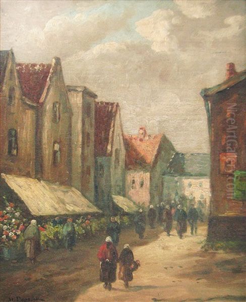 Flower Market In Brittany - view 1