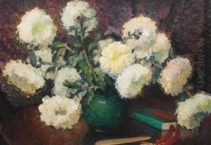 Vase With Chrysanthemums by Stefan Popescu