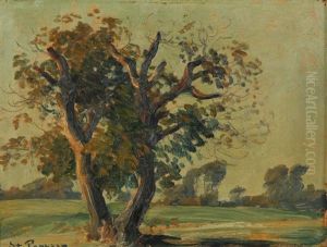 Landscape With Trees - Untitled by Stefan Popescu