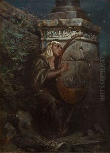 Harpist (david) by Tadesz Popiel