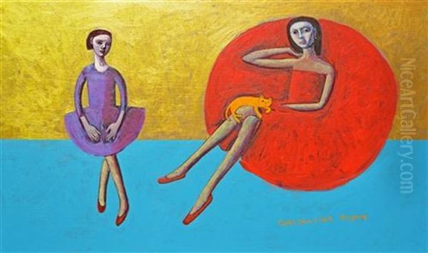 Two Ballerinas, Girl At Table With Flowers, Nude, Collection Of (30) Works - view 1