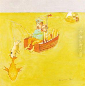 Untitled (fishing Dog) by Konstantin Popov
