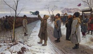 Scene From The Russian Occupation Of Northern Manchuria In The Early 20th Century by Lukian Vasilievich Popov