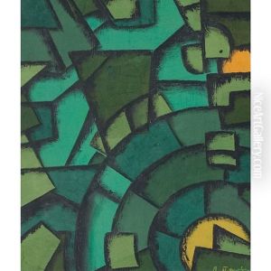 Green Abstract by Lyubov Popova