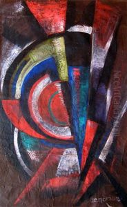 Geometric Abstract Composition by Lyubov Popova