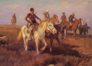 Steppenreiter Im Abendlicht