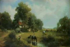 Landliche Idylle by Rudolf (Heinrich Albert) Poeppel