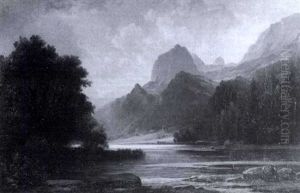 Der Hintersee Bei Berchtes- Gaden Mit Blick Auf Den         Watzman An Einem Hellen Sommerabend