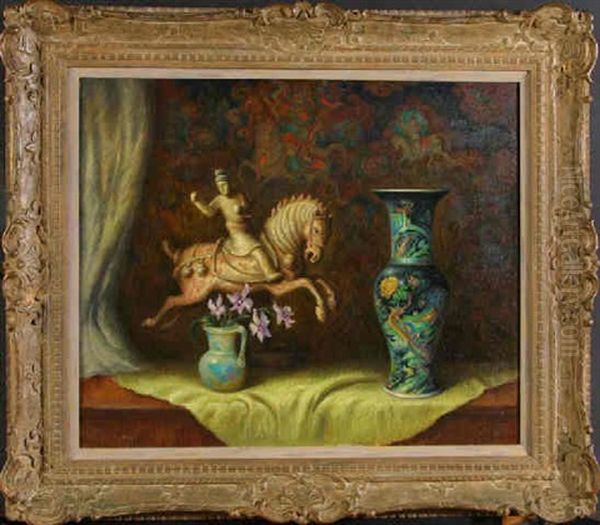 Still Life - Tang Horse And Chinese Ceramic Vase - view 1