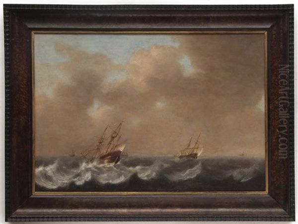 Seascape With Masted Vessels - view 1