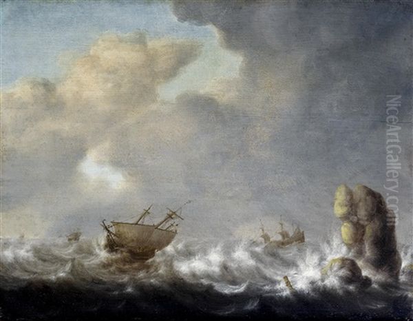 Shipping In A Stormy Sea - view 1