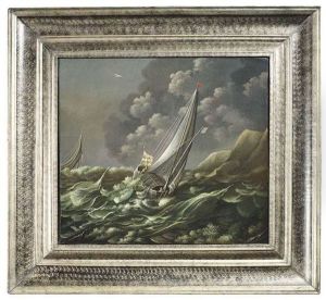 Sturmische See Mit Kenterndem Schiff by Jan Porcellis