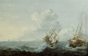 Schiffe Auf Bewegter See by Jan Porcellis