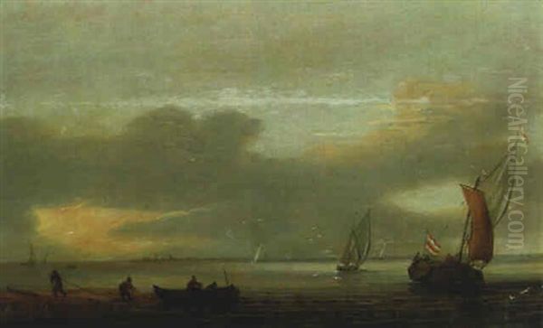 A Smalschip And Other Fishing Vessels In Calm Waters Offshore - view 1
