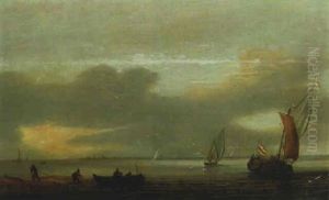 A Smalschip And Other Fishing Vessels In Calm Waters Offshore