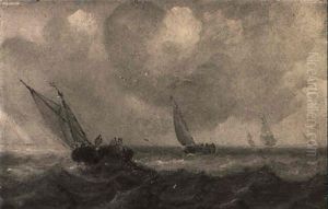 Wijdschips And Other Shipping In Choppy Seas
