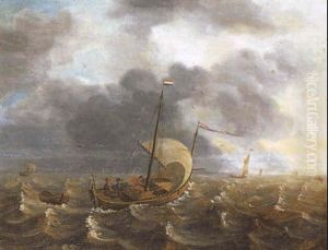 Marine Par Temps Agite by Jan Porcellis