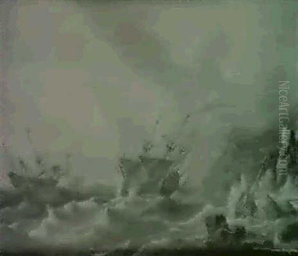 Vaisseaux Par Mer Agitee - view 1