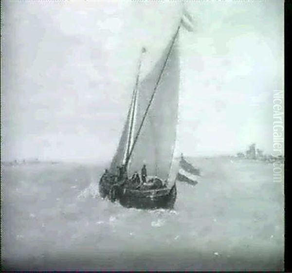 Barque Au Large De La Cote - view 1