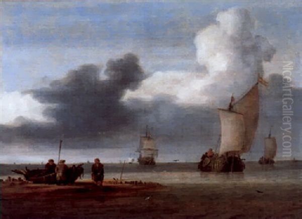 Fischerboote Und Segelschiffe An Der Hollandischen Kuste - view 1
