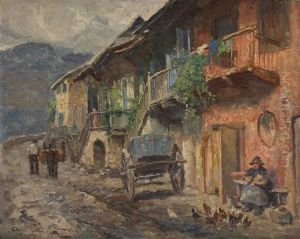 Village De Montagnards by Oswald Poreau