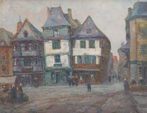 Vieilles Maisons A Lannion by Oswald Poreau
