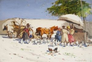 Sommer Auf Der Dorfstrasse by Gergely Poerge
