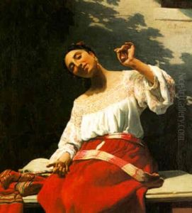 Une Gitane by Charles (Louis Etienne Ch.) Porion