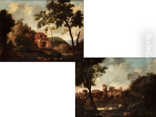 Italienische Ideallandschaften (pair) - view 1