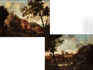 Italienische Ideallandschaften (pair) by Tomaso Porta