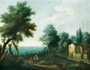 Paesaggio Con Figure E Presunta Vista Sulla Citta Di Cremona Paesaggio Con Figure E Presunta Vista Sulla Citta Di Cremona