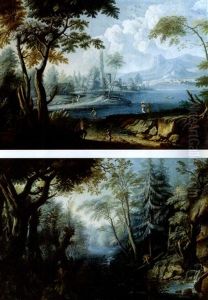 Landschaft (+ Another Similar, Lrgr; Pair) by Tomaso Porta