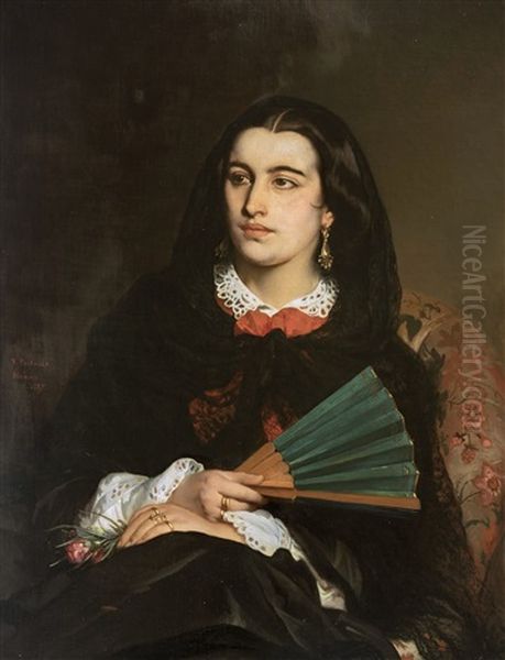 A Milanese Lady With A Fan - view 1