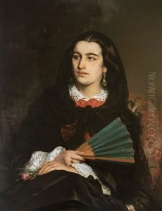 A Milanese Lady With A Fan