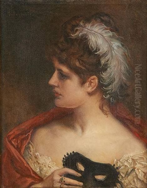 Jeune Femme Au Masque - view 1