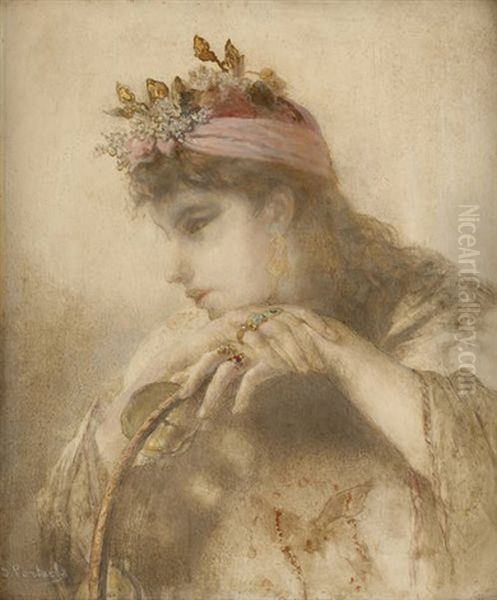 Jeune Femme Au Tambourin - view 1