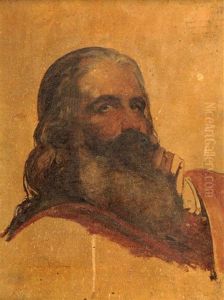 Etude De Tete D'homme Barbu