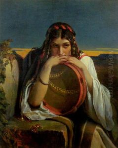 Musicienne Au Tambourine
