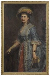 Portrait Of A Woman Standing On A Stair