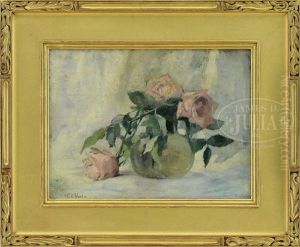 Still-life With Pink Roses by Charles Porter