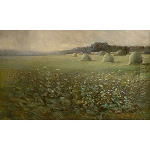 Landscape With Grain Stacks - view 1