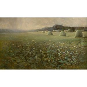 Landscape With Grain Stacks Landscape With Grain Stacks