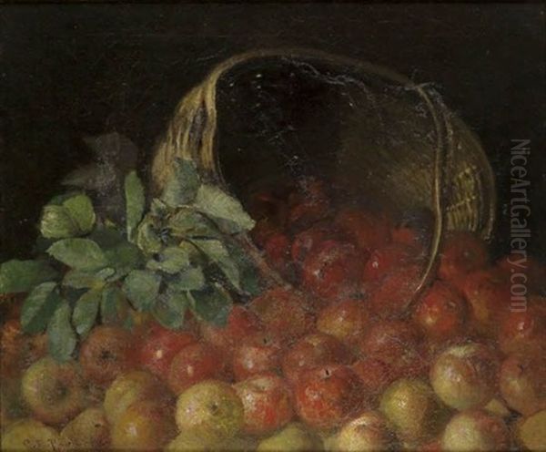 Overturned Basket Of Apples - view 1
