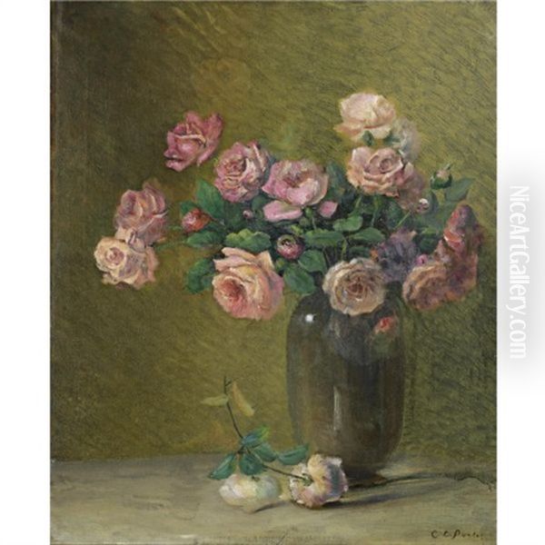 Pink Roses On A Table - view 1
