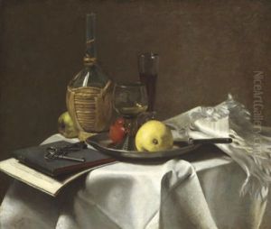 Still Life With Pears And Cask by Charles Porter