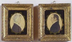 Portrait Of Mrs. Ezekiel Fisk How Of West Sudbury, Massachusetts by Rufus Porter