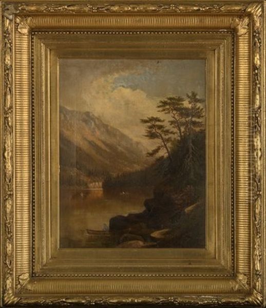 View Of A Fisherman On A Mountain Lake - view 1