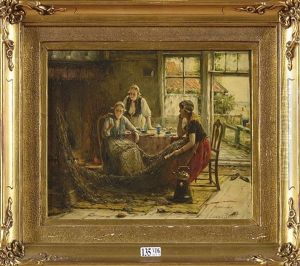 Les Trois Filles Du Pecheur Dans Un Interieur