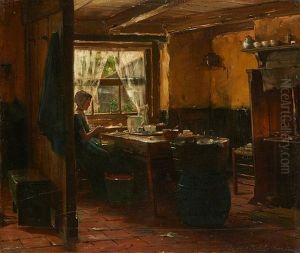 Jeune Fille Aux Travaux Menagers