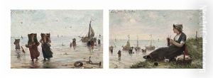 Collecting Fruits Of The Sea (+ Knitting On The Shore; Pair)